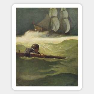 Wreck of the Covenant by NC Wyeth Sticker